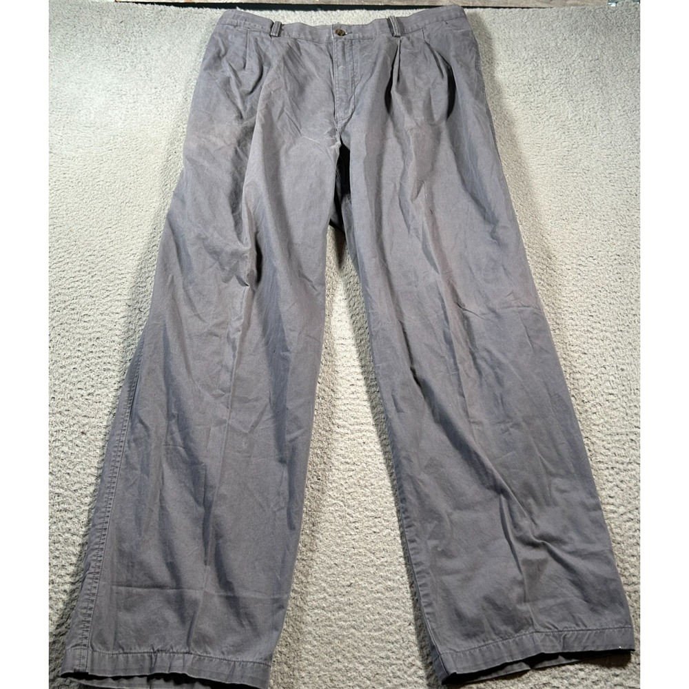 Vintage‎ Reebok Greg Norman Chino Pants Mens 40 (36x30.5) Gray Pleated Wide-Leg